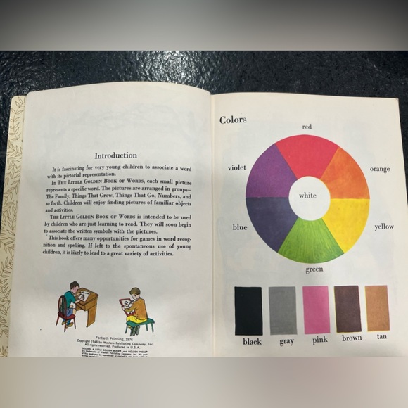 Vintage 1976 Little Golden Book Of Words Children's Book - Picture 10 of 13